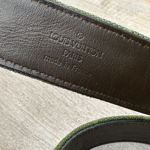 9755 Louis Vuitton Mini Lin Canvas Belt - Picture 3 of 7